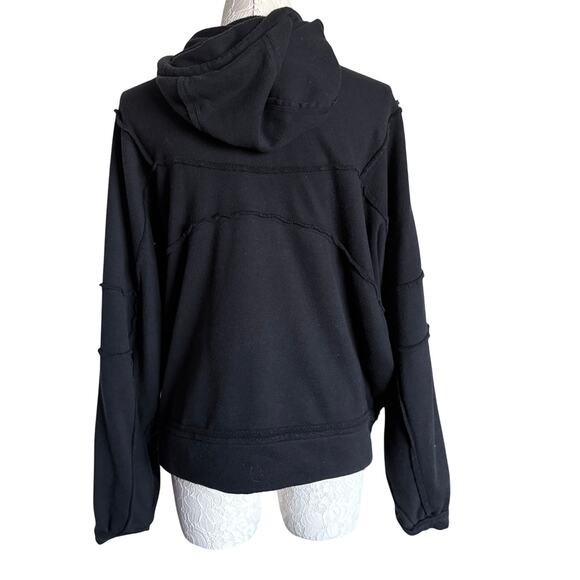 ALO Dimension Funnel Neck Hoodie Med Athlesiure Cozycore Normcore Ballet Grunge - Picture 4 of 11
